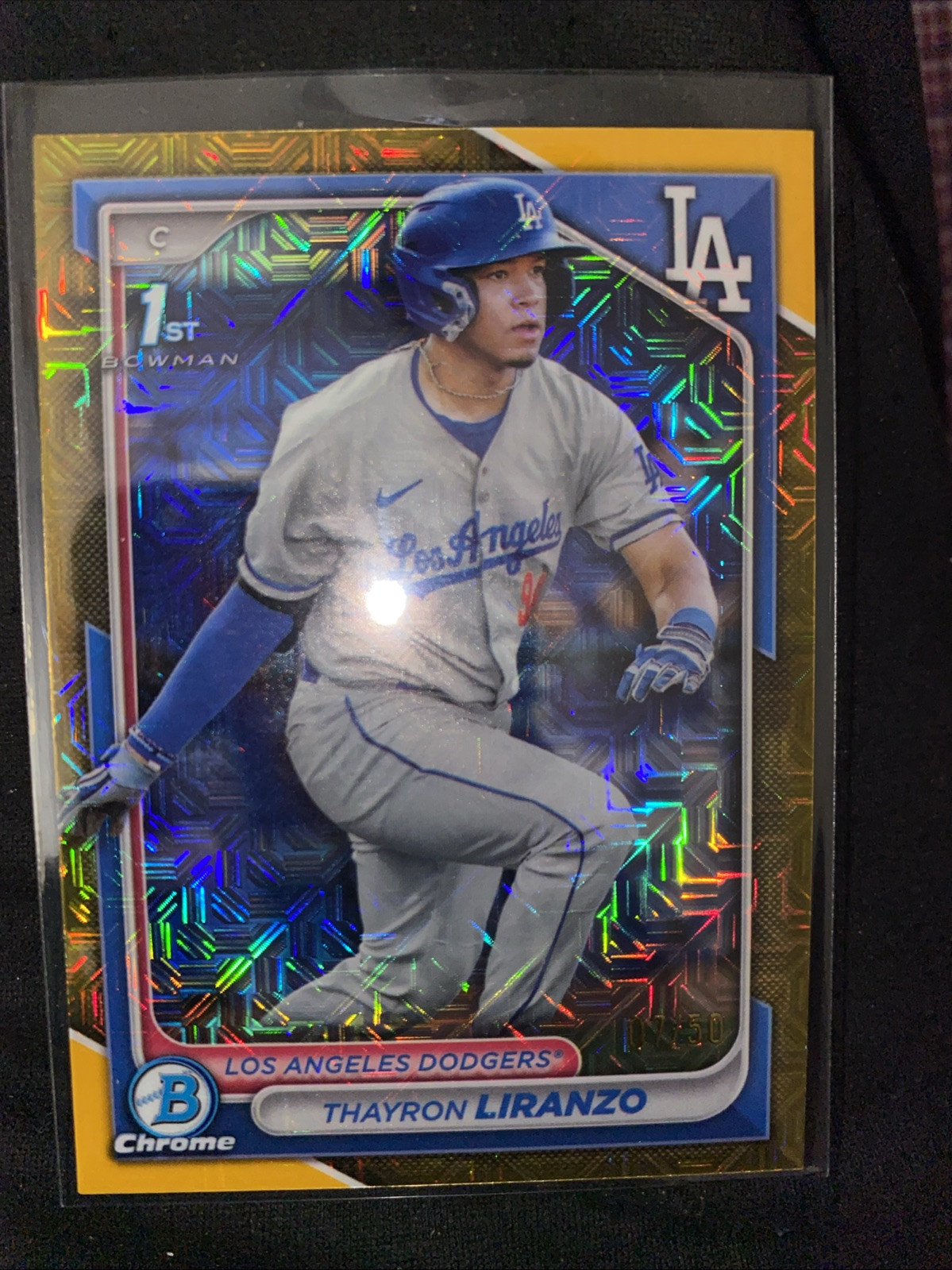 2024 Bowman Chrome Thayron Liranzo Gold 1st Mojo /50 Detroit Tigers