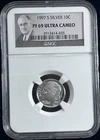 1997 S 10C Roosevelt Dime 90% Silver NGC PF69 Ultra Cameo