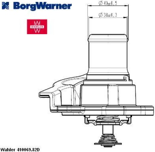 Thermostat D’eau WAHLER 4022.82D Pour NISSAN TERRANO II – Avec Joint, 82°C, Neuf