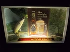 Vintage BLATZ Beer Light Up Trout 3d Shadow Box Advertising Sign