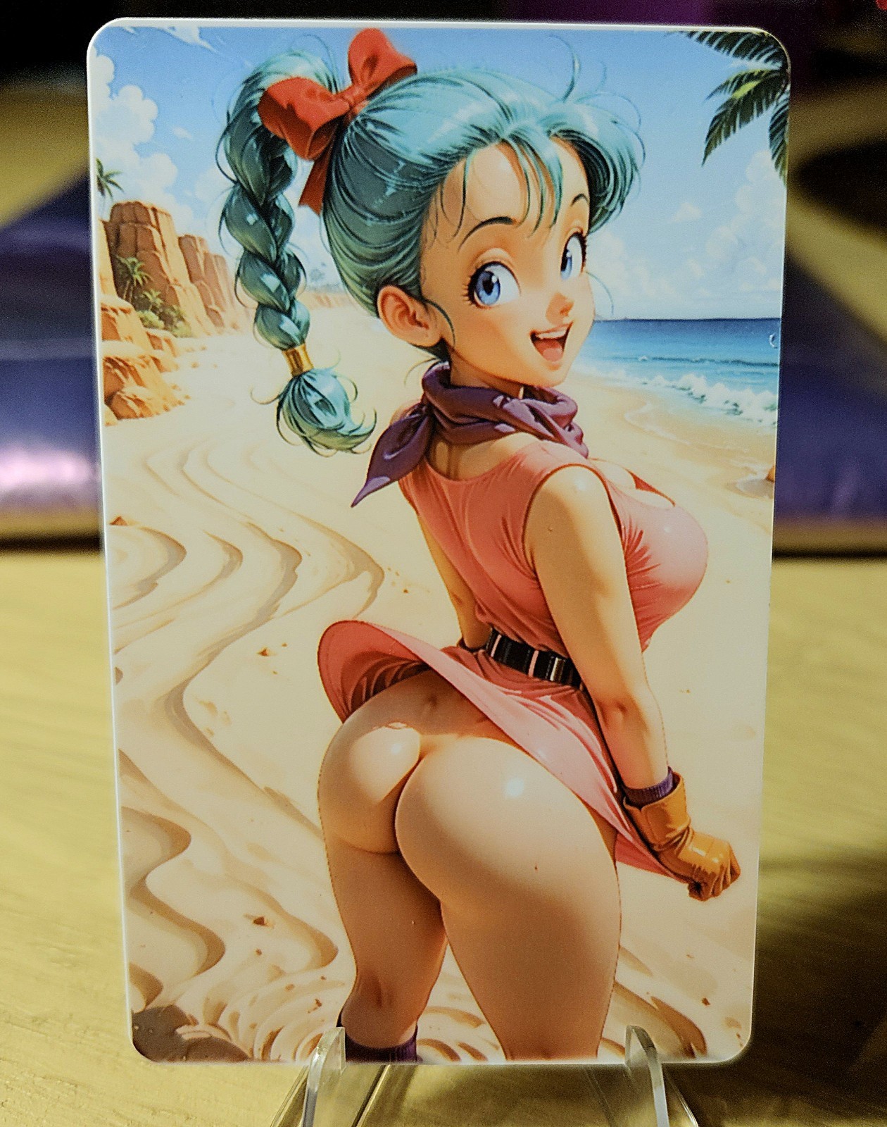 Bulma Plastic Waifu Trading Card Dragon Ball Z