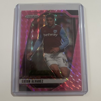 Panini Prizm Premier League Edson Álvarez West Ham Pink Mosaic Prizm Card #156