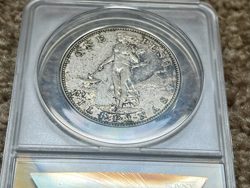 Philippines - 1912-S One Peso (ANAC AU 50 Details) -Manila Bay Salvage Coin - Picture 9 of 12