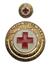 DDR DRK Ehrenabzeichen für Verdienste Deutsches Rotes Kreuz goldfarben A195