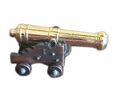 Vintage Murray-Ohio Manufacturing Co Cast Iron Brass Toy Cannon 2.5" Long Barrel