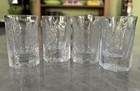 Vintage MCM IITTALA Finland Kalinka Shot Glasses Clear Textured Set of 4 — photo 1