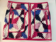 Isabel Marant Etoile skirt, quilted, zip pink multicolor skirt