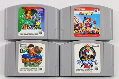 Lot 4 Mario Kart Diddy Kong Pokemon Famista Stadium Nintendo 64 N64 Japan Import