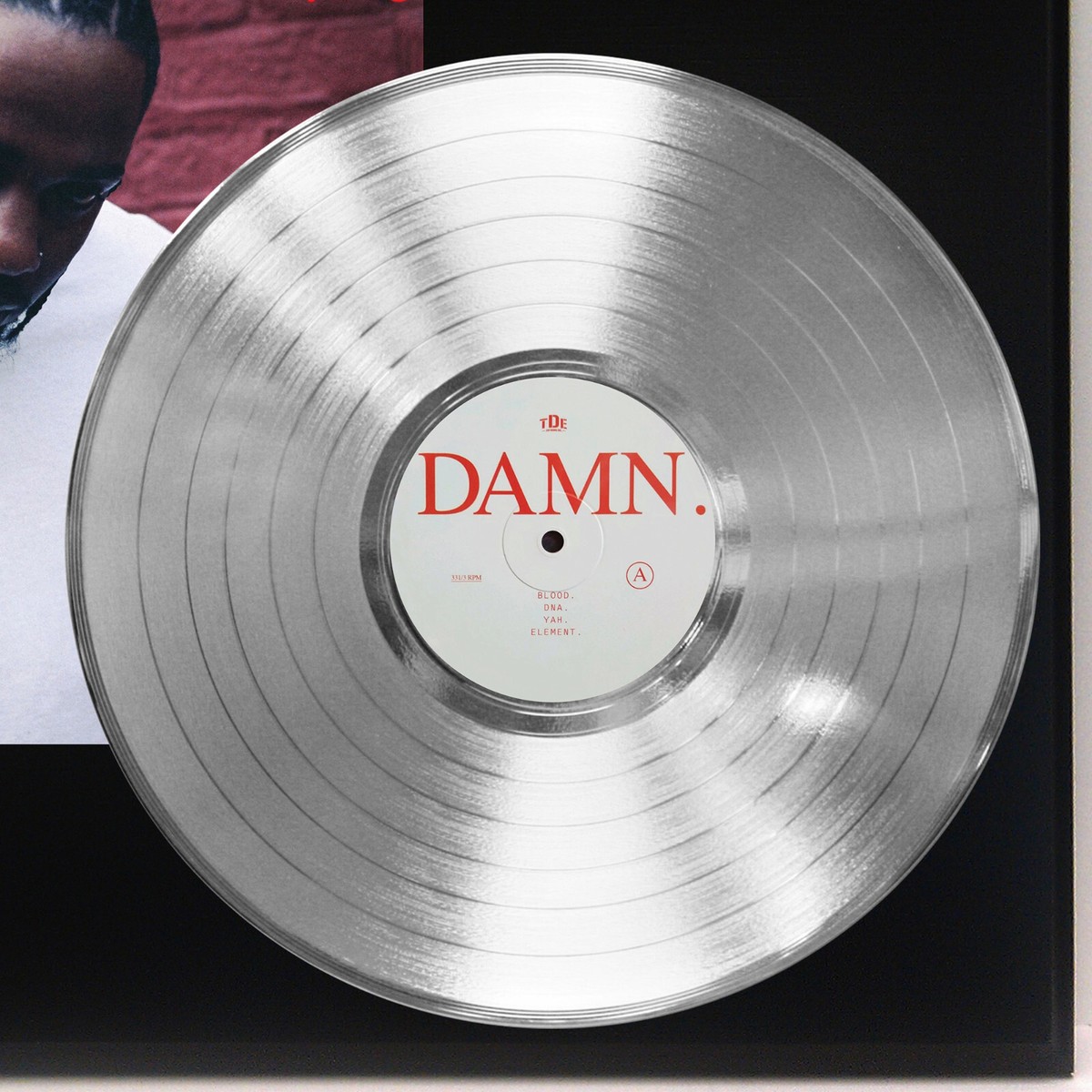 Kendrick Lamar - Damn Silver LP Record Plaque Display | eBay