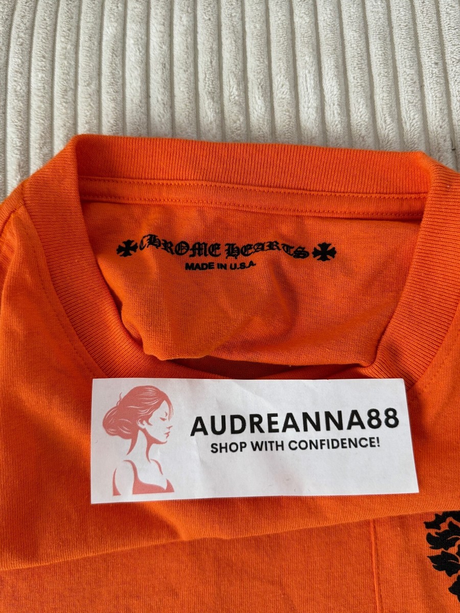 Chrome Hearts Vine Dagger T-shirt Orange/Black Large