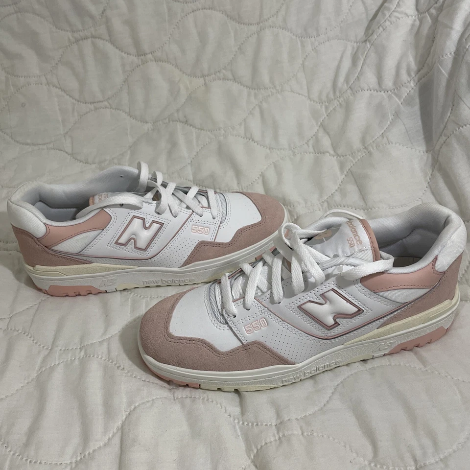Size 10 - New Balance 550 Pink Sand White W - Image 3 of 4