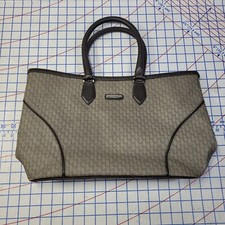 Montblanc Leather Strap Black Gray Signature Tote Pvc Bag Italy 11hx21lx5d Read