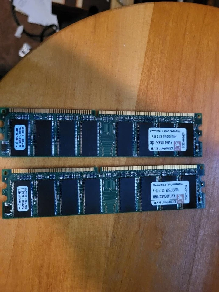 1GB 2x512MB PC3200 DDR-400 Kingston KVR400X64C3AK2/1G Desktop Memory Kit DDR1 - Image 3 of 3