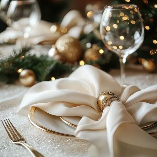 Wealuxe White Restaurant Cloth Napkins 17 x 17 Inch, 24 Pack - Picture 3 of 7