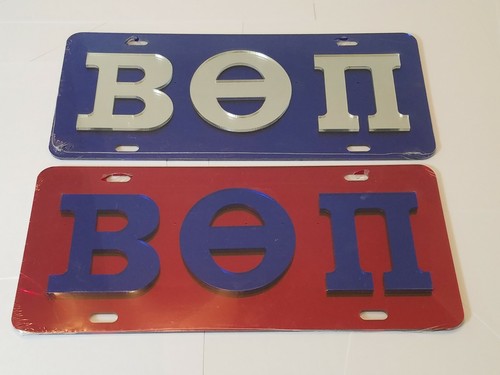 BETA THETA PI - License Plate - Reflective BLUE - Picture 2 of 2