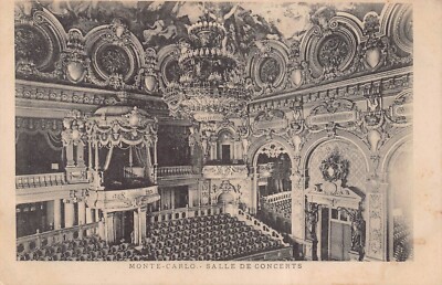 Monte Carlo Monaco ~ Salle De Konzerte ~ 1900s Postkarte