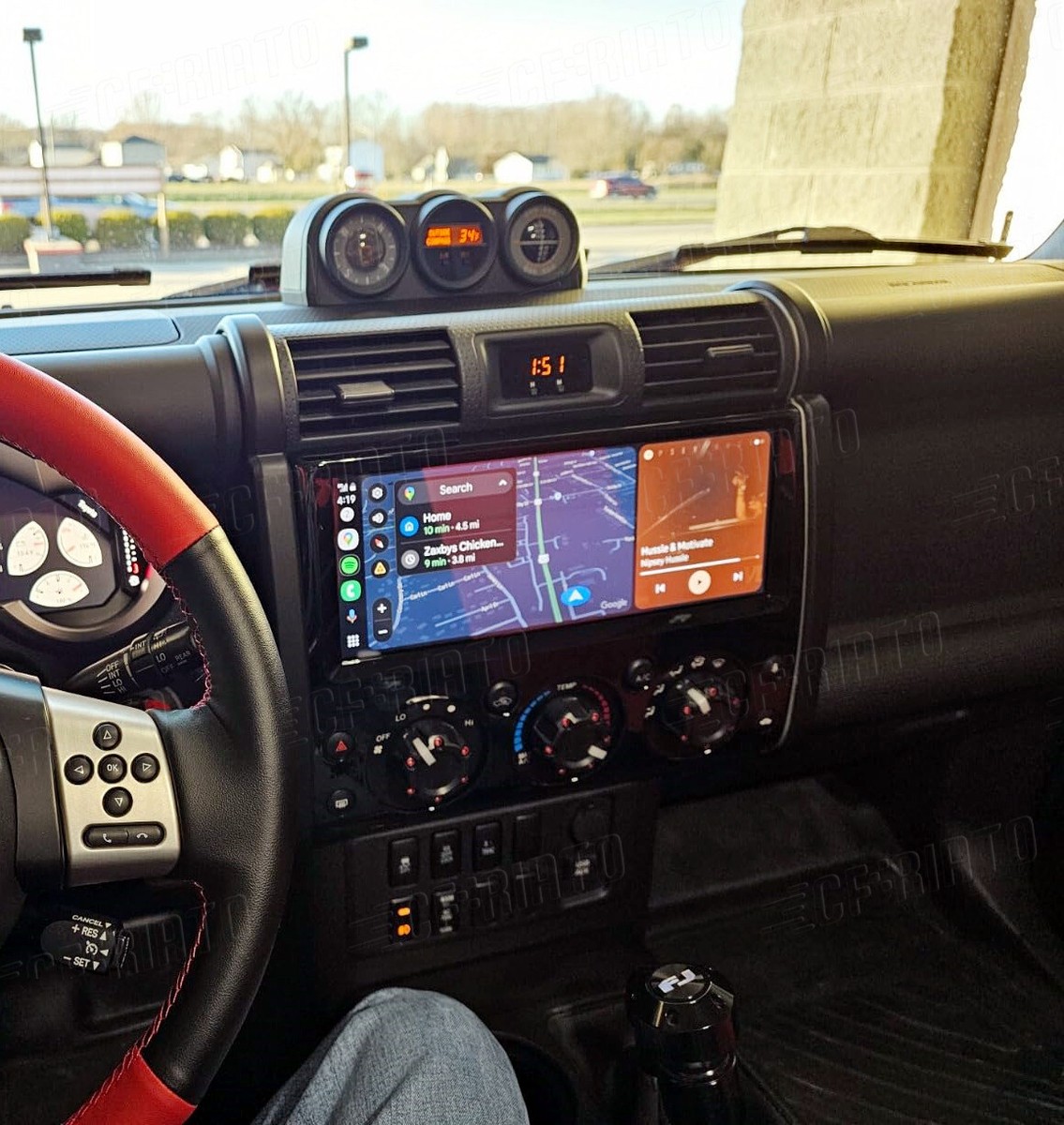 Apple - イシダオジオ Apple Carplay For Toyota Fj Cruiser 2007-2013 Android 15 Car