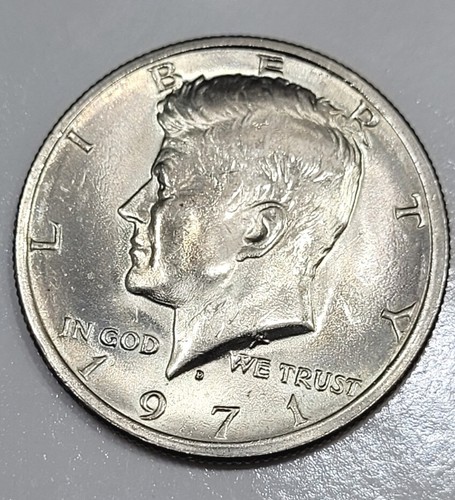 1971-D Kennedy Half Dollar-Double Strike Error-Die Crack Above "Y", - Picture 6 of 24