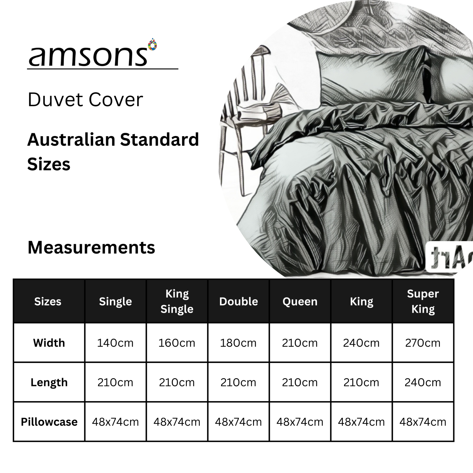 Printed Single Double Queen Doona Cover King Size Bed Duvet Quilt Cover
