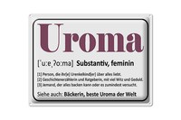 Blechschild Spruch 40X30Cm Uroma BäCkerin Beste Uroma Welt