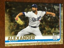 2019 Topps Update Gold Parallel Scott Alexander #US162 /2019 DODGERS