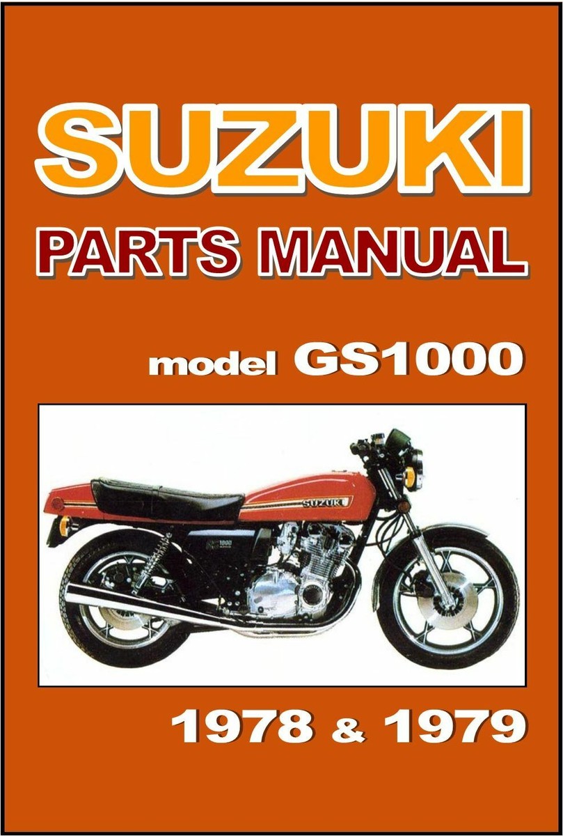 SUZUKI Parts Manual GS1000 GS1000E 1978 & 1979 Replacement Spares