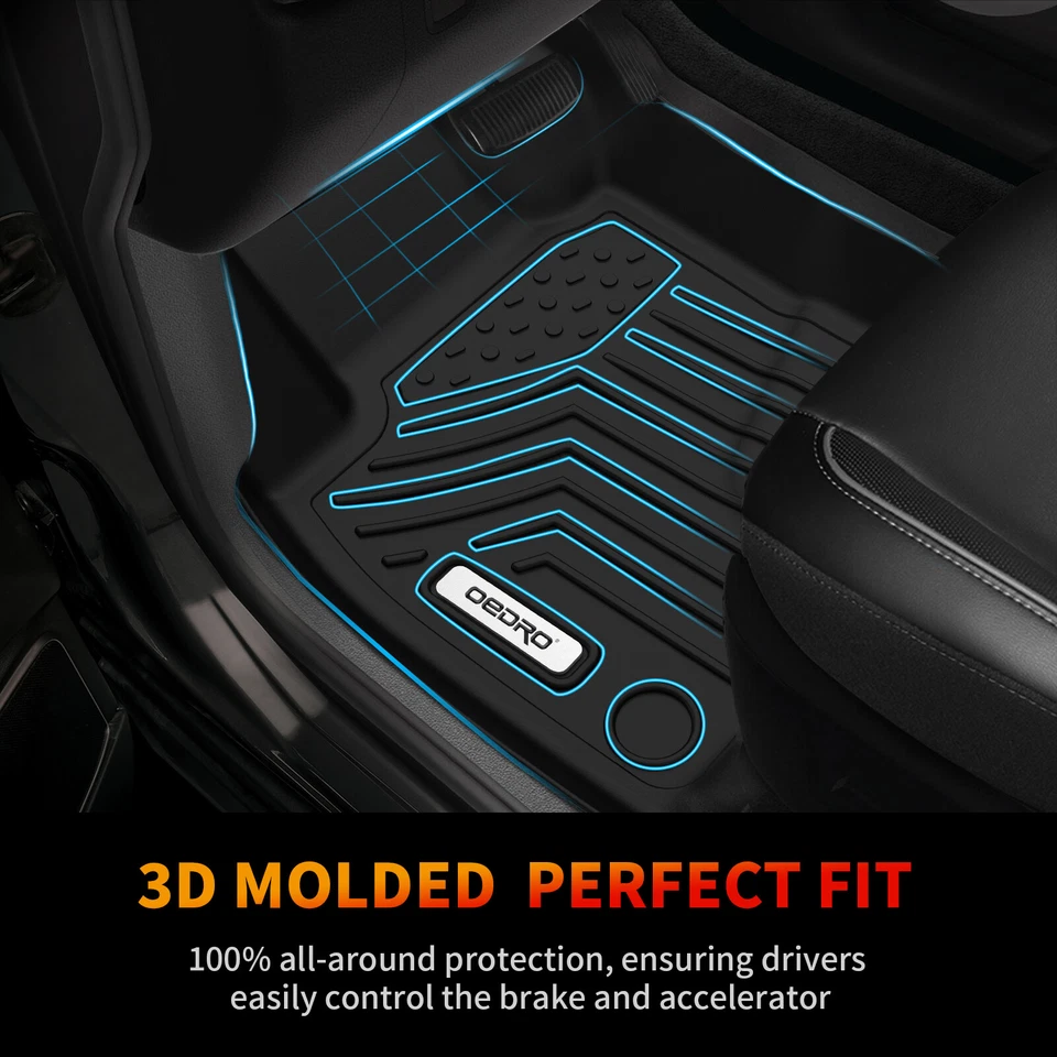 3 Row Floor Mats Liner For 2008-2020 Grand Caravan 08-16 Chrysler Town & Country Foto 2 de 4