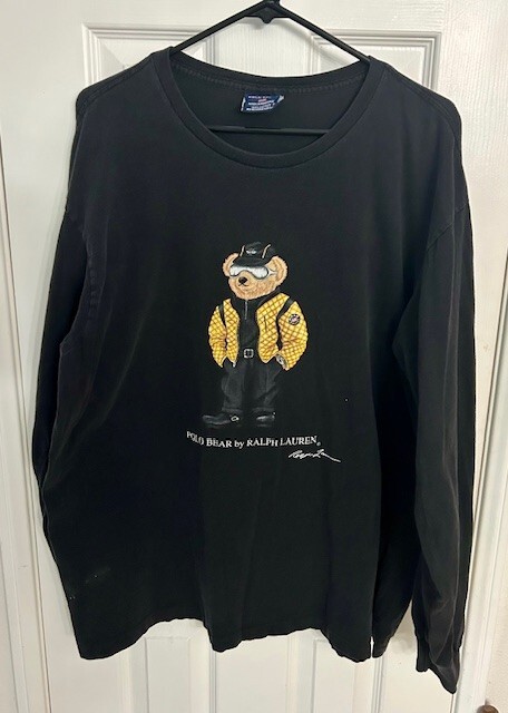 RARE! Vintage Ralph Lauren Polo Sport Bear T-Shirt Men's XL Made in USA-COOL!