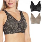 Rhonda Shear 2-pack Jacquard Ahh Bra with Removable Pads 775-372, Size XL