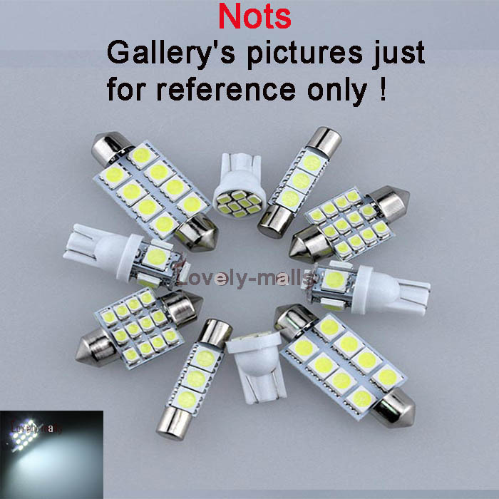 6PCS Bulb Xenon White LED Interior Lights Package kit Fit 20022006