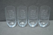 4x The Famous Grouse Scotch Whisky Premiership Rugby Glass Tumbler 440ml 44cl