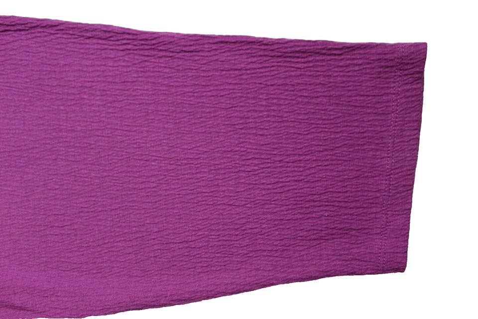 BLUSA TÚNICA GLORIA VANDERBILT Damas Talla 1X Morado Blanco Bordado Manga 3/4 Foto 4 de 4