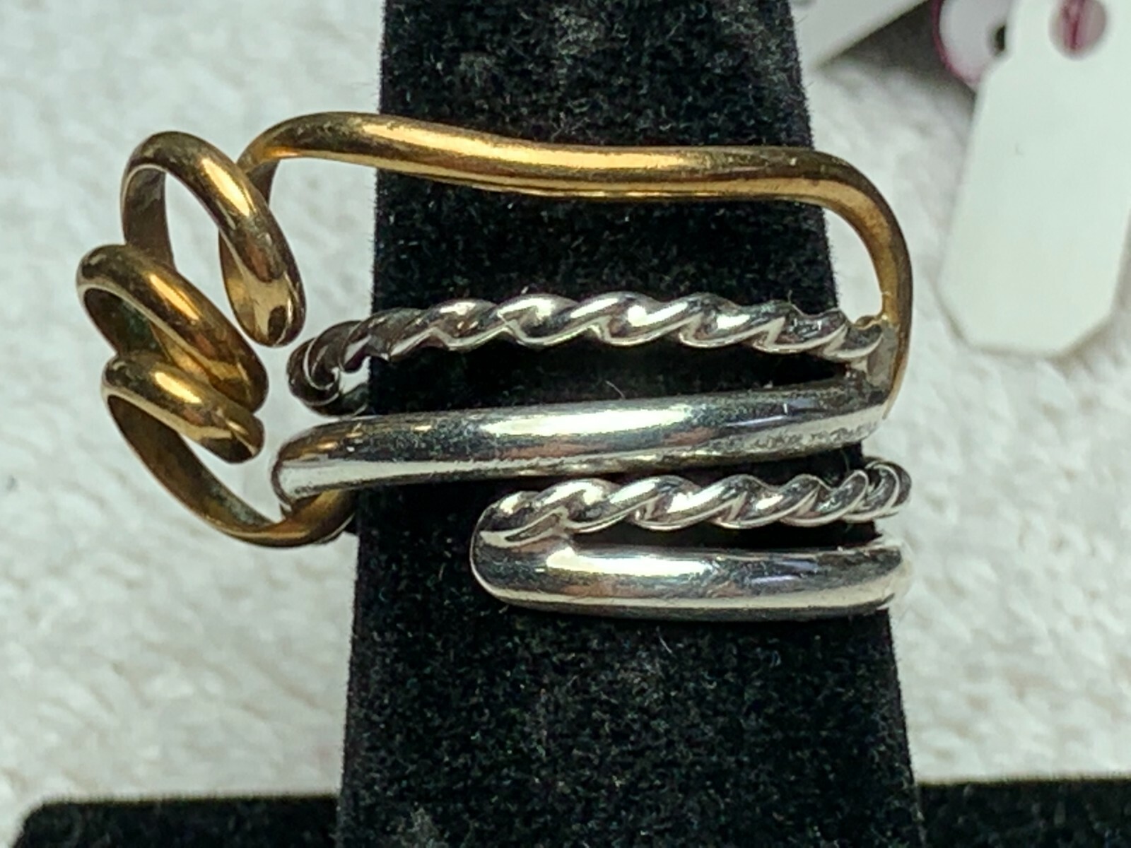 Sterling Silver 925 Unique Design Adjustable Ring… - image 1