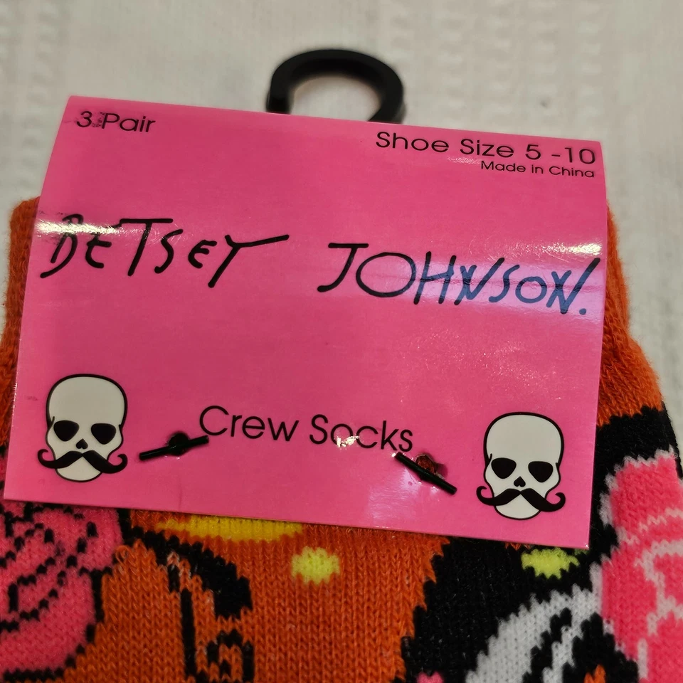 Paquete de 2 calcetines bajos Betsey Johnson - Día de los Muertos para mujer talla 5-10 Foto 2 de 4