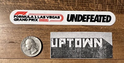 Undefeated X Las Vegas Formula One 1 Sticker White Supreme UNDFTD F1 ...