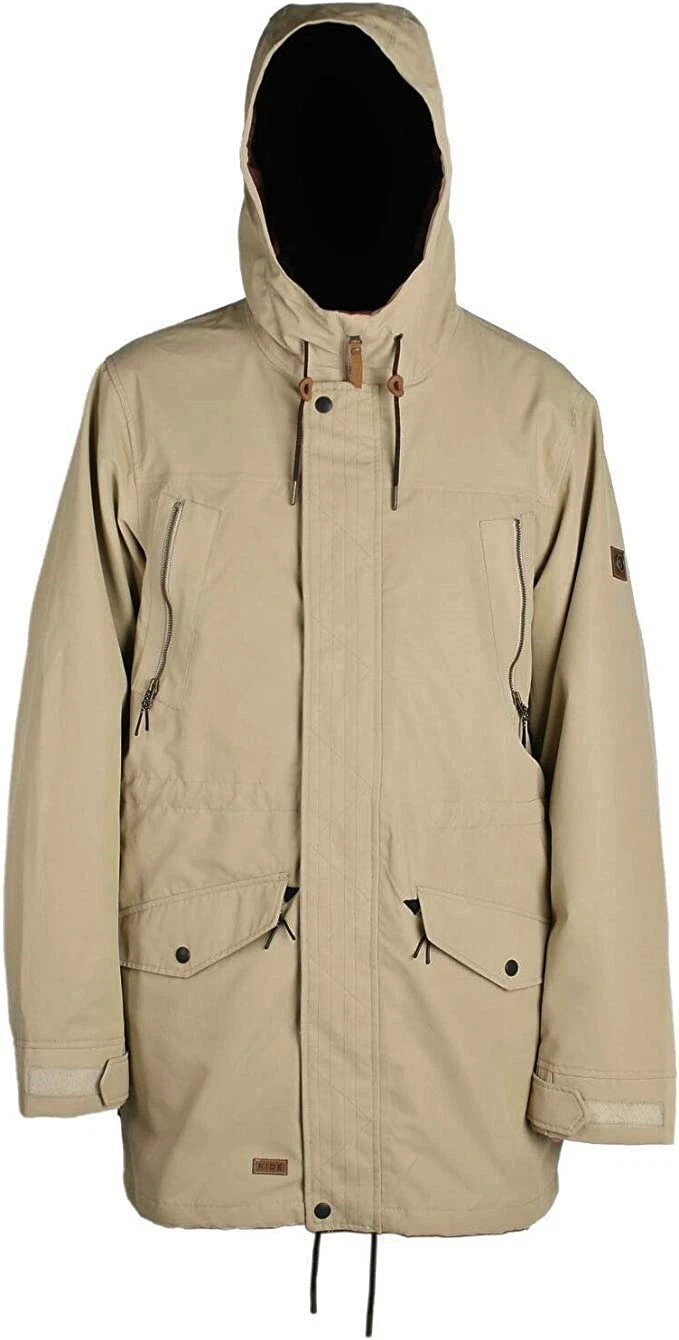 RIDE Snowboards Men's BEACON Snow Jacket - Khaki - Large - NWT
