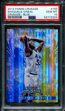 PSA 10 GEM MINT 2013 PANINI CRUSADE BLUE SHAQUILLE O'NEAL #193 MAGIC 72223 B142