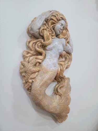 Large Mermaid Wall Plaque Home Sculpture Decor Multicolor 10029 - Picture 5 of 13