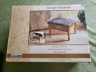 Vintage Rare NIB Home Essentials Footstool Floral Nostalgic Oak