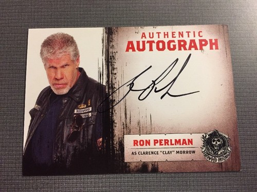Sons Of Anarchy Authentic Autograph Card Of Ron Perlman As Clay Morrow. - Picture 1 of 8