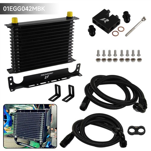 15 Reihen AN10 Ölkühler Kit für BMW N54 135i E82 335i E90 E92 E93 06-11 Schwarz - Picture 3 of 11
