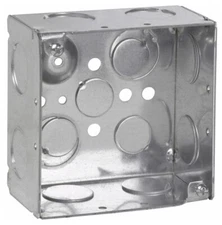 Crouse-Hinds TP432, 4" x 2-1/8" x 4", Welded, Electrical Square Outlet Box, 1pc