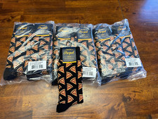 Bulk Novelty Socks Black Pizza Fun Time 18 Pairs New in Package Wholesale Price