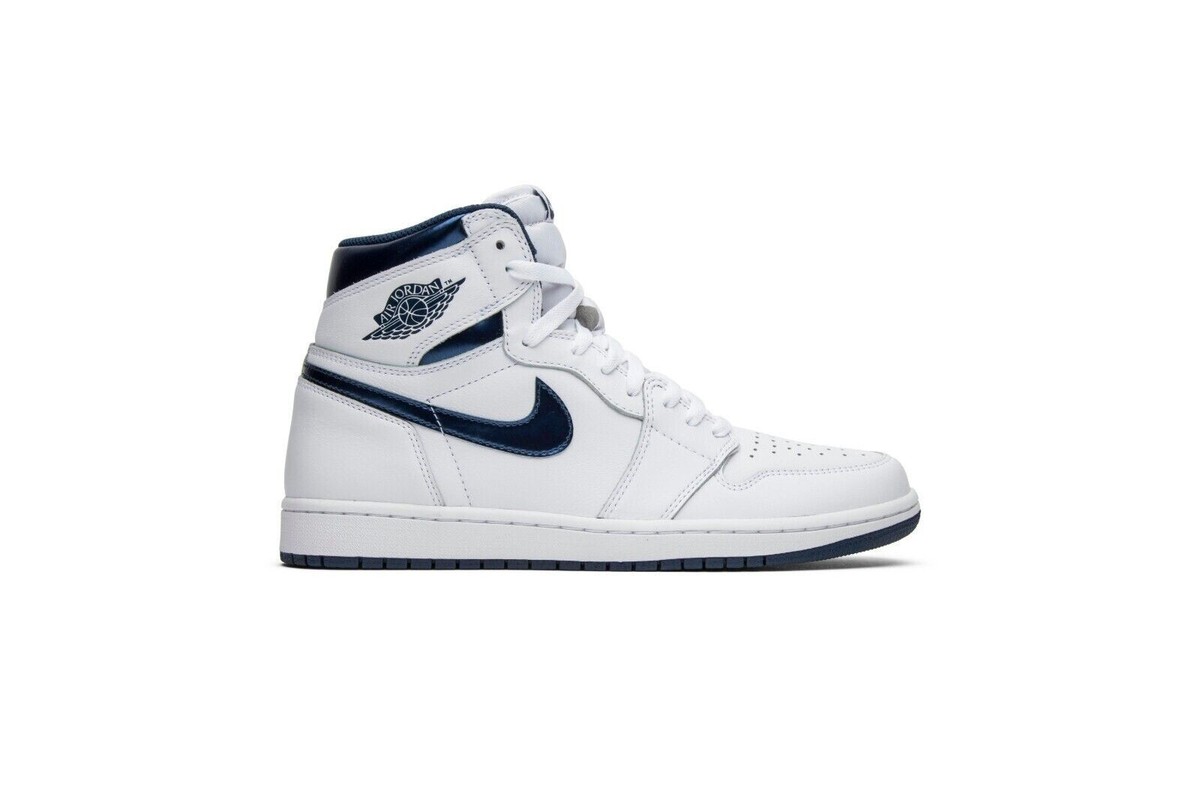 Size 8 - Air Jordan 1 Retro OG High Metallic Navy for sale online