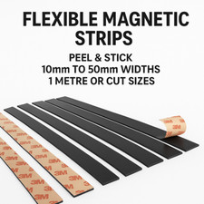 Self Adhesive Magnetic Tape Strips Flexible Rubber 10mm–50mm Wide – Cut Sizes