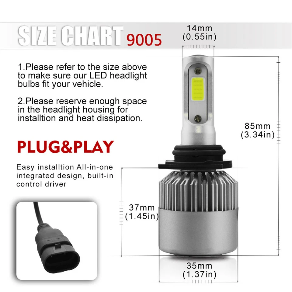 Para Ford Five Hundred 2005 2006 2007 - Actualización Faro LED haz alto-bajo + luz antiniebla Foto 2 de 4