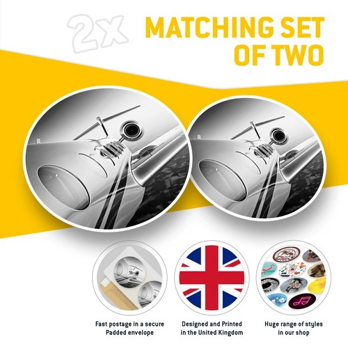 2 x Vinyl Stickers 20cm (bw) - Luxury Private Jet Plane Fun #38460 - 第 2/8 張圖片