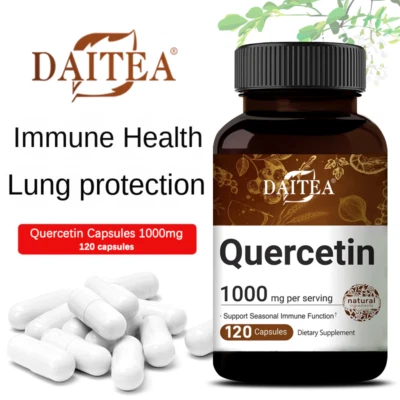 DAITEA Quercetina 1000 mg - 120 capsule | alto dosaggio | antiossidante | VEGAN