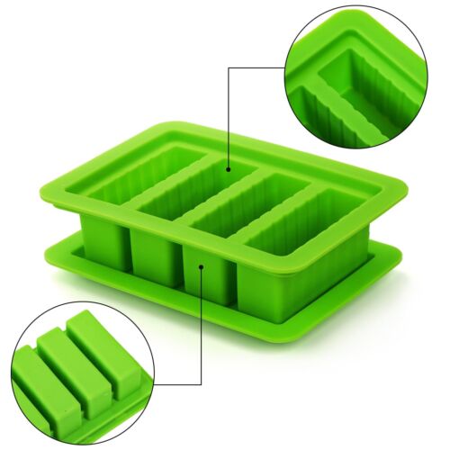 2 Pack Silicone Butter Molds Tray with Lid for Making Herb Butter Candles Baking - Picture 3 of 4