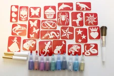 Large Glitter Tattoo Party Kit - Maybel's Glitter Tattoo Supplies